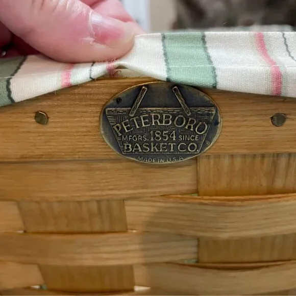 Set of 3 Peterboro Fabric Lined Baskets Storage